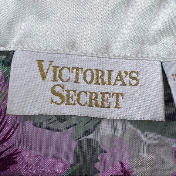 Victoria's Secret Gold Label Vintage Floral Shirt Dress Pajama Pink Size Small - Picture 14 of 15